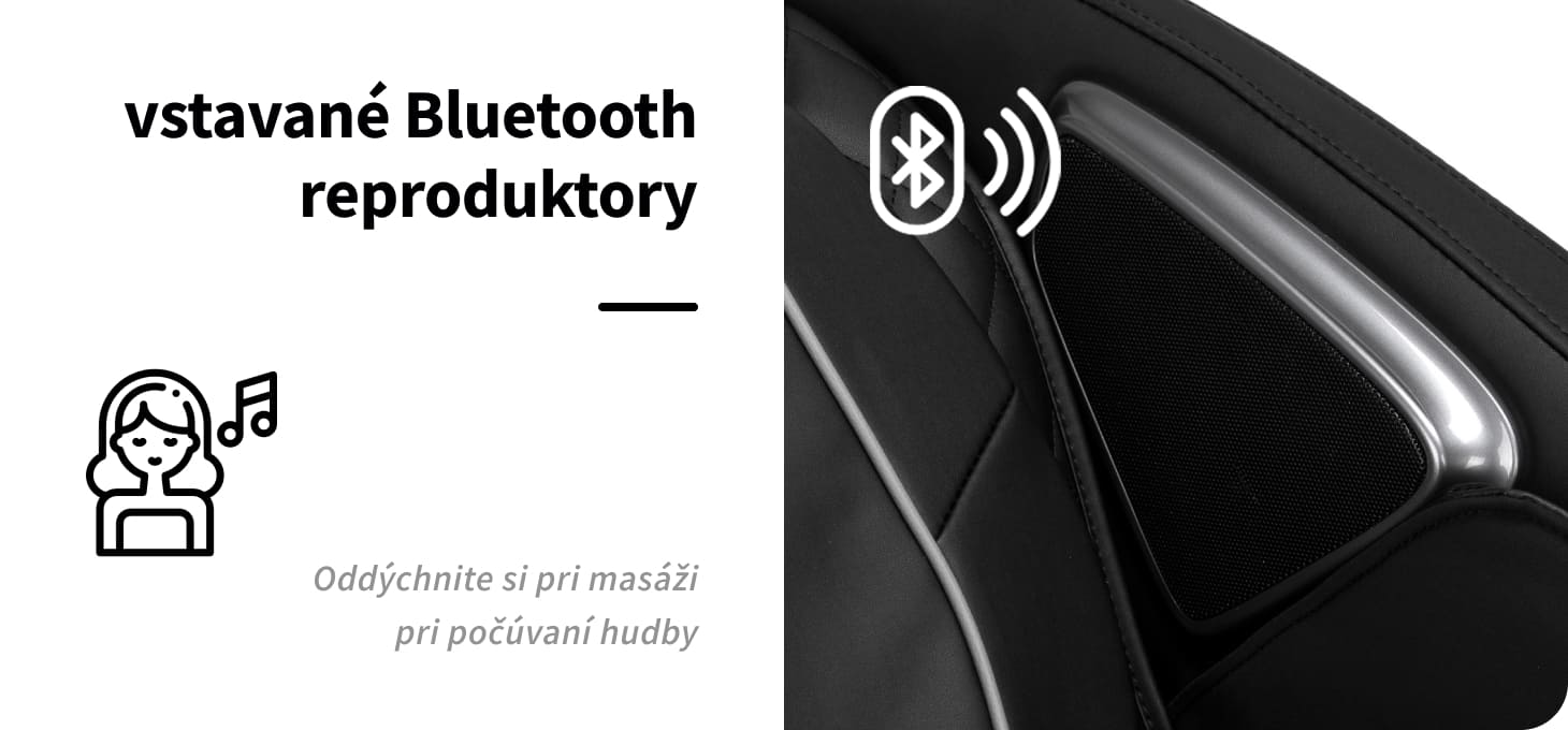 Masážne kreslo Sakura Luxury 808 čierne - detail produktu 11