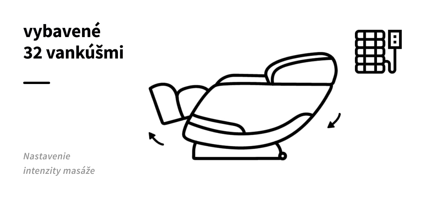 Masážne kreslo Sakura Luxury 808 čierne - detail produktu 5