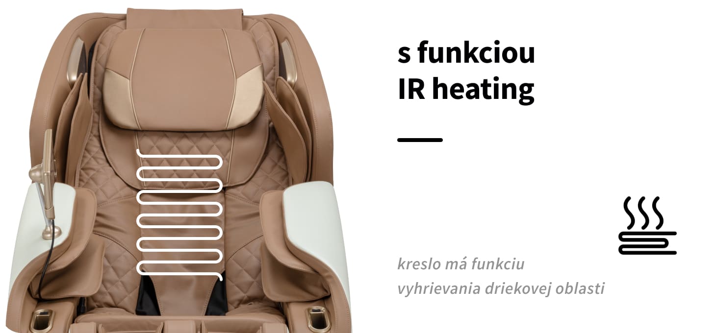 Masážne kreslo Sakura Luxury 808 bielo-béžové - detail produktu 10