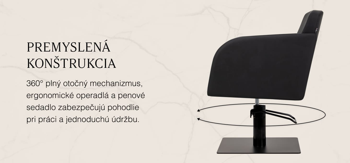 Kadernícke kreslo Gabbiano Elda čierne - detail produktu 3