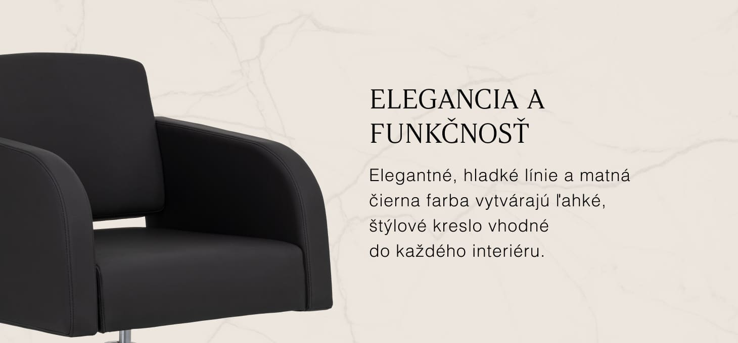 Kadernícke kreslo Gabbiano Elda čierne - detail produktu 4