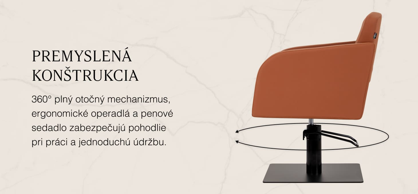 Kadernícke kreslo Gabbiano Elda hnedé - detail produktu 3