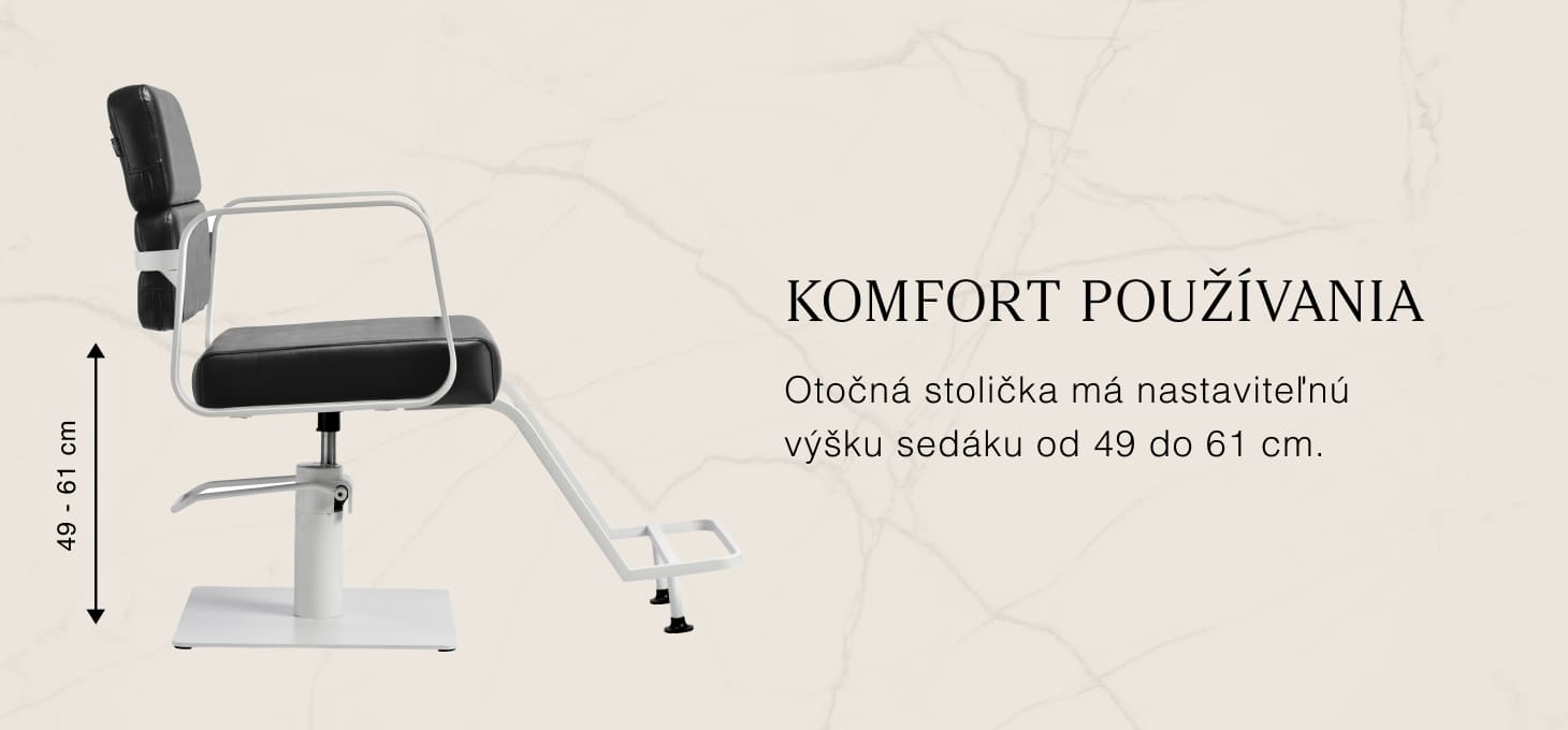Kadernícke kreslo Gabbiano Porto bielo-čierna - detail produktu 2