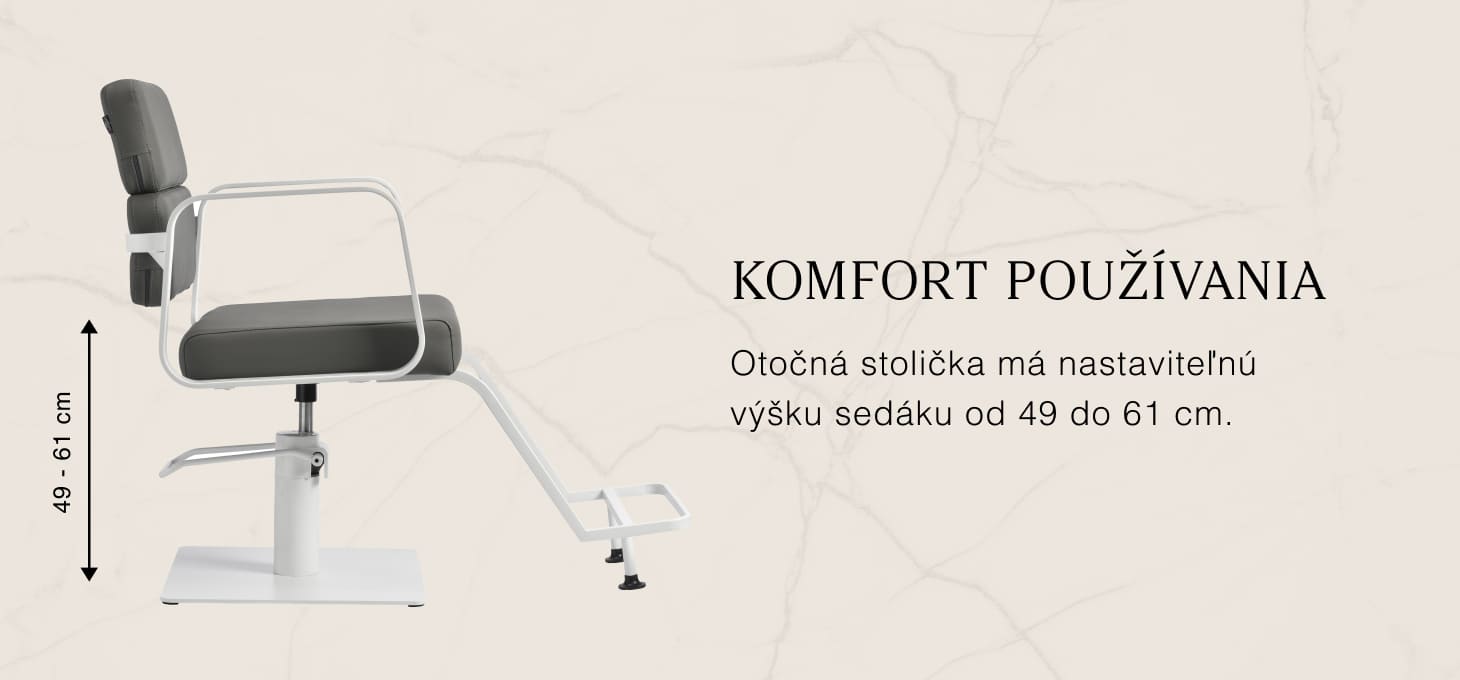Kadernícke kreslo Gabbiano Porto bielo-sivá - detail produktu 2