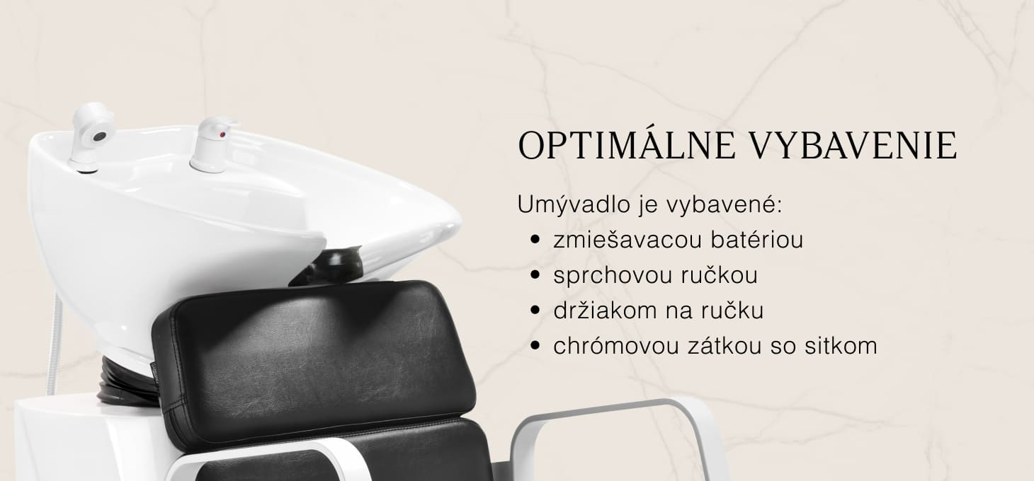 Kadernícky umývací box Gabbiano Porto bielo- čierny - detail produktu 4
