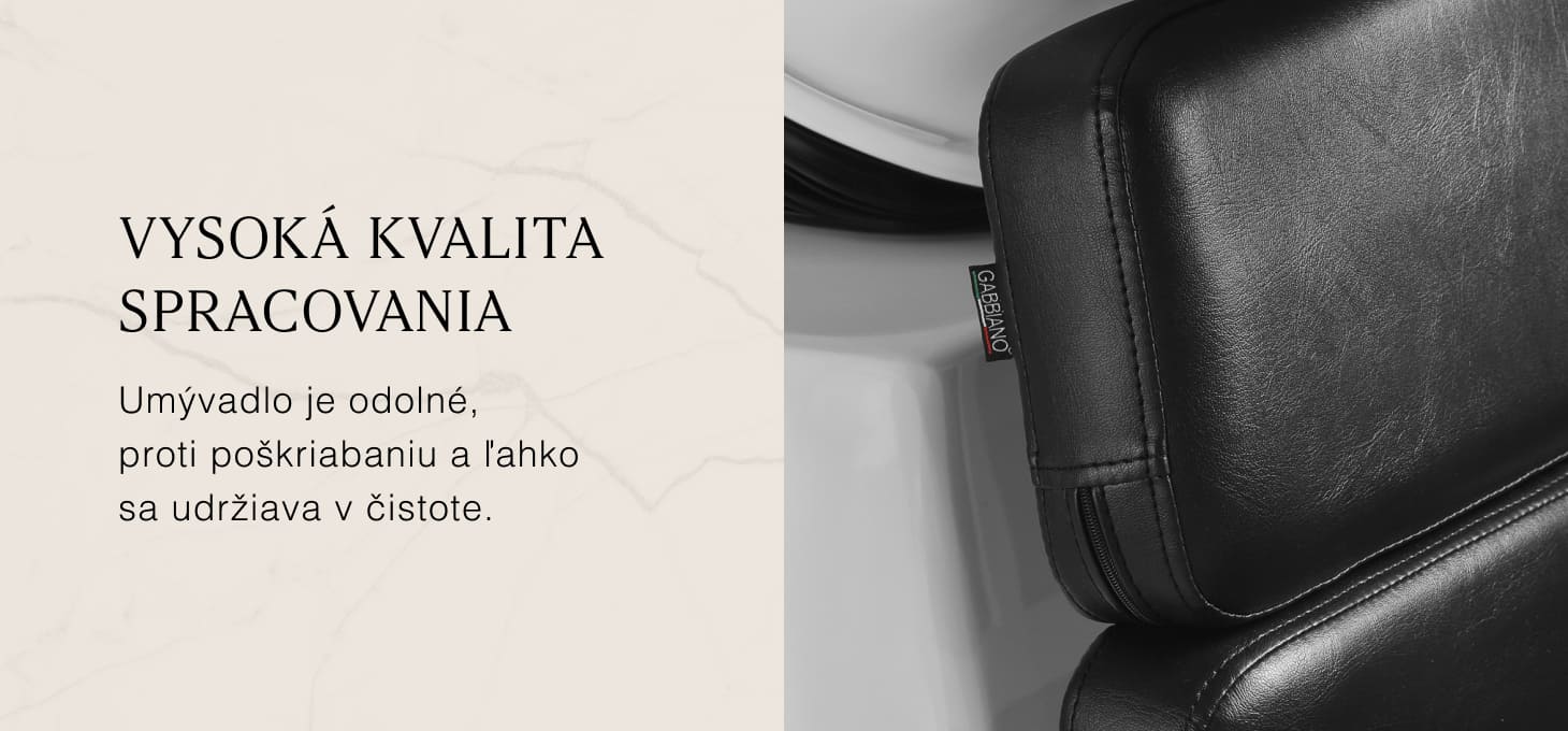 Kadernícky umývací box Gabbiano Porto bielo- čierny - detail produktu 5