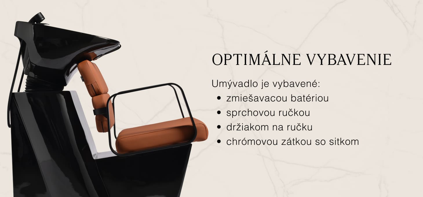 Kadernícky umývací box Gabbiano Porto čierno-oranžový - detail produktu 4