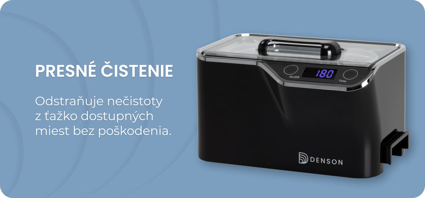 Ultrazvuková čistička DENSON ACDS-100, objem 0,6 l, 50 W, čierna - detail produktu 2