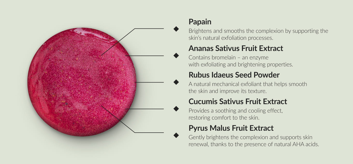 Syis Natural Beauty červený bobuľový peeling na tvár 300 ml - detail produktu 3