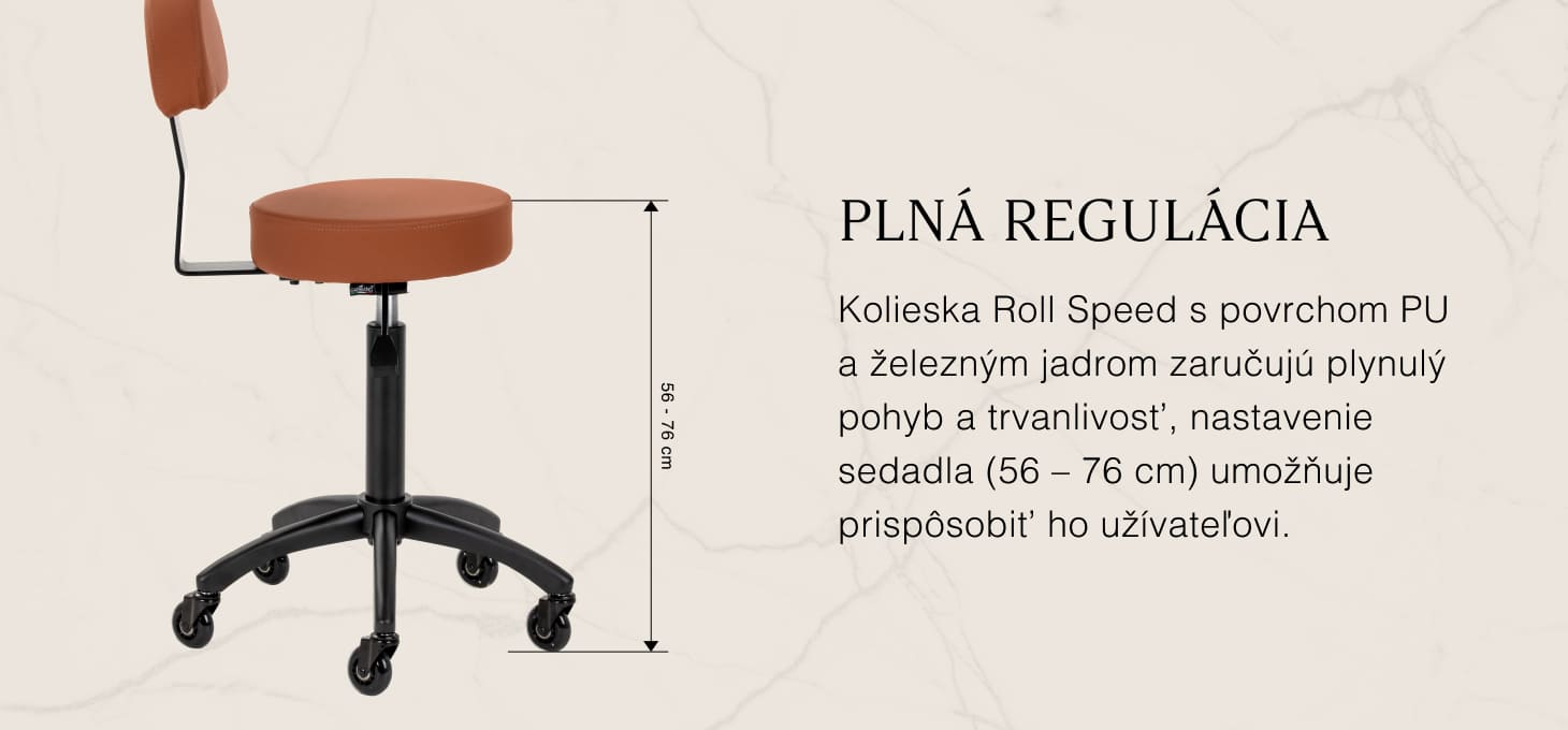 Gabbiano kozmetická stolička D026 hnedá - detail produktu 3