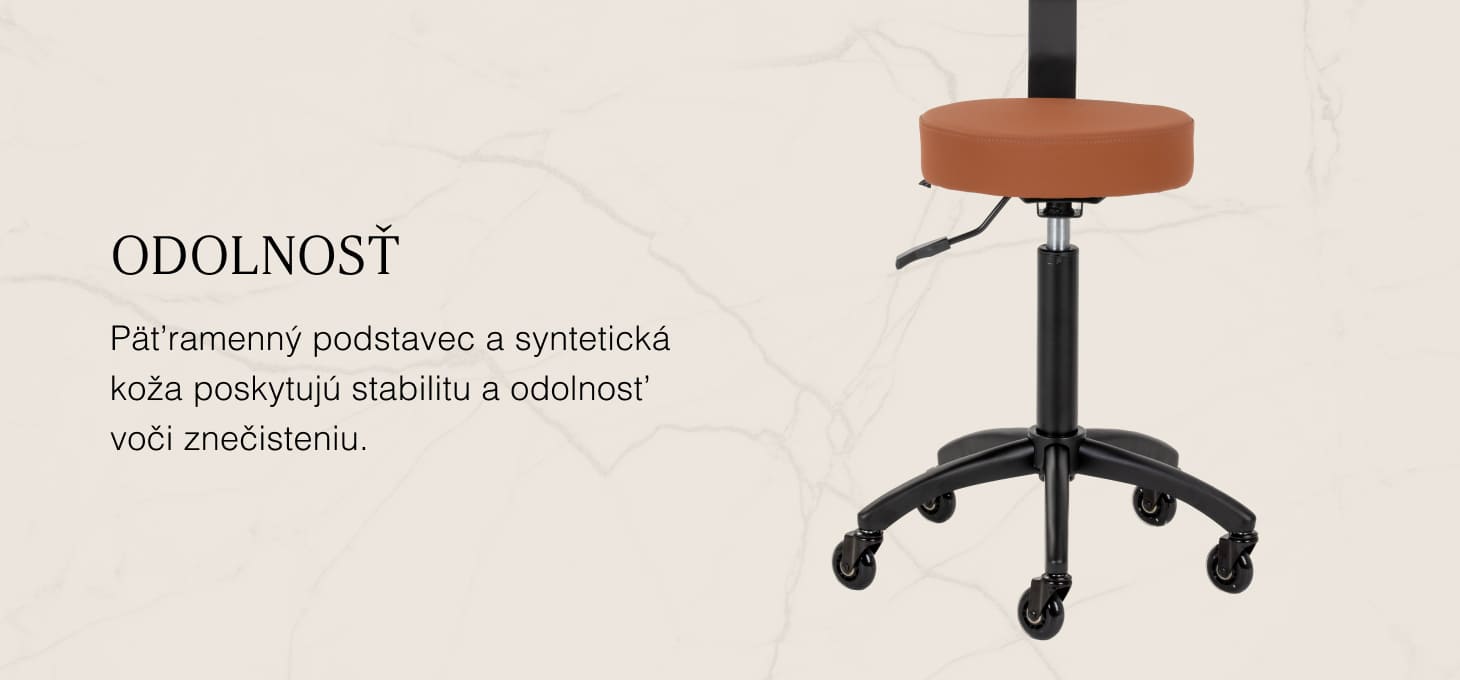 Gabbiano kozmetická stolička D026 hnedá - detail produktu 4