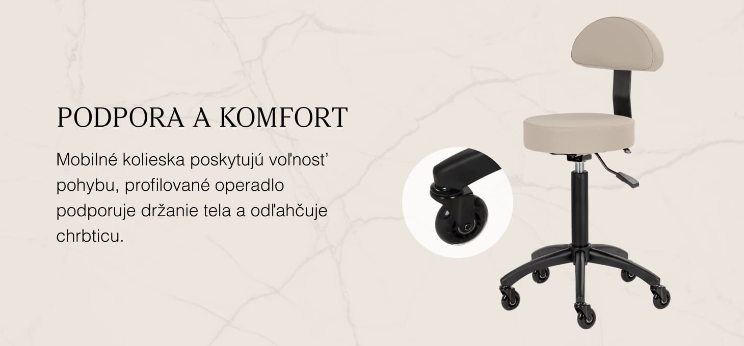 Gabbiano kozmetická stolička D026 sivo-béžová - detail produktu 2