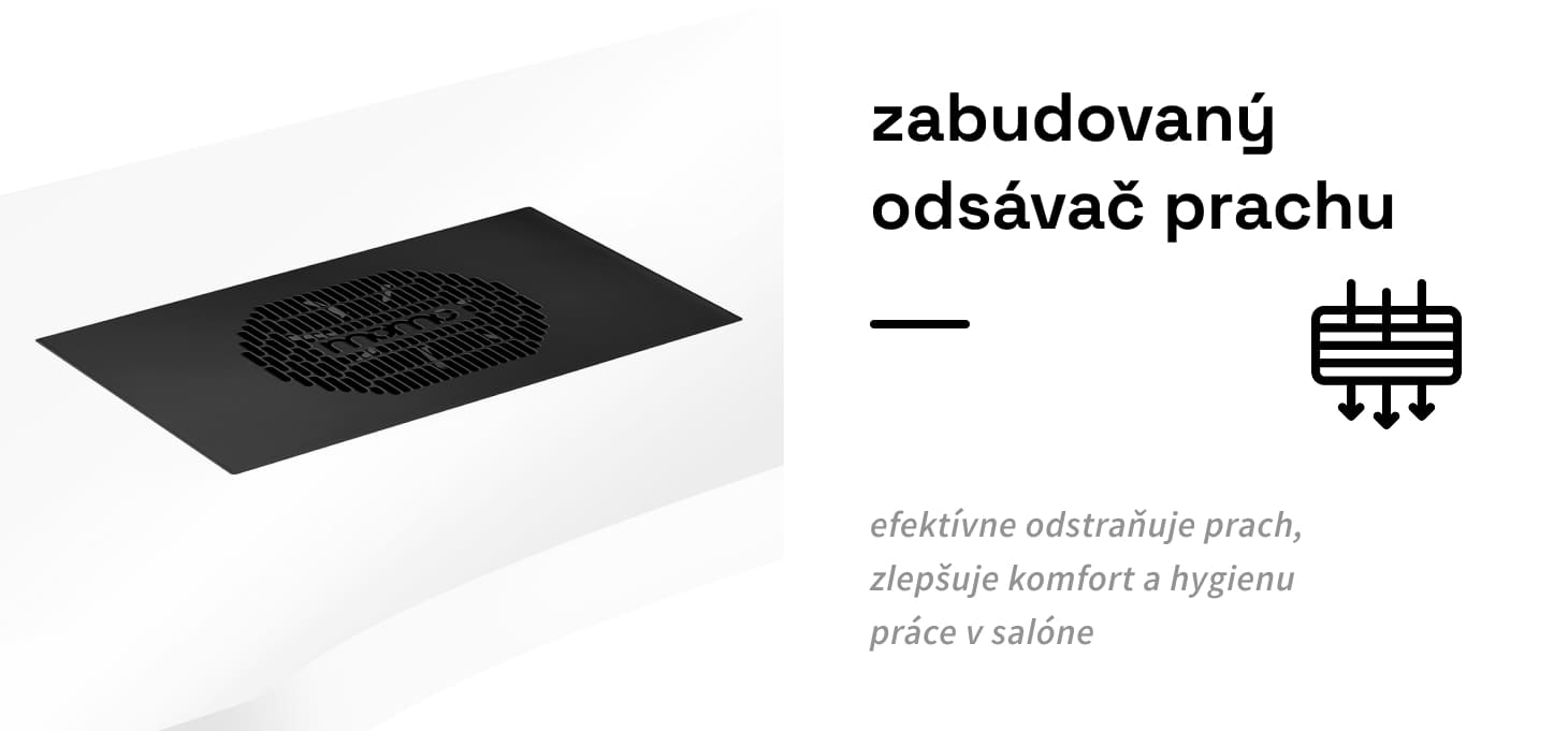 Manikérsky stôl MOMO 05-BL s odsávačkou prachu - detail produktu 3
