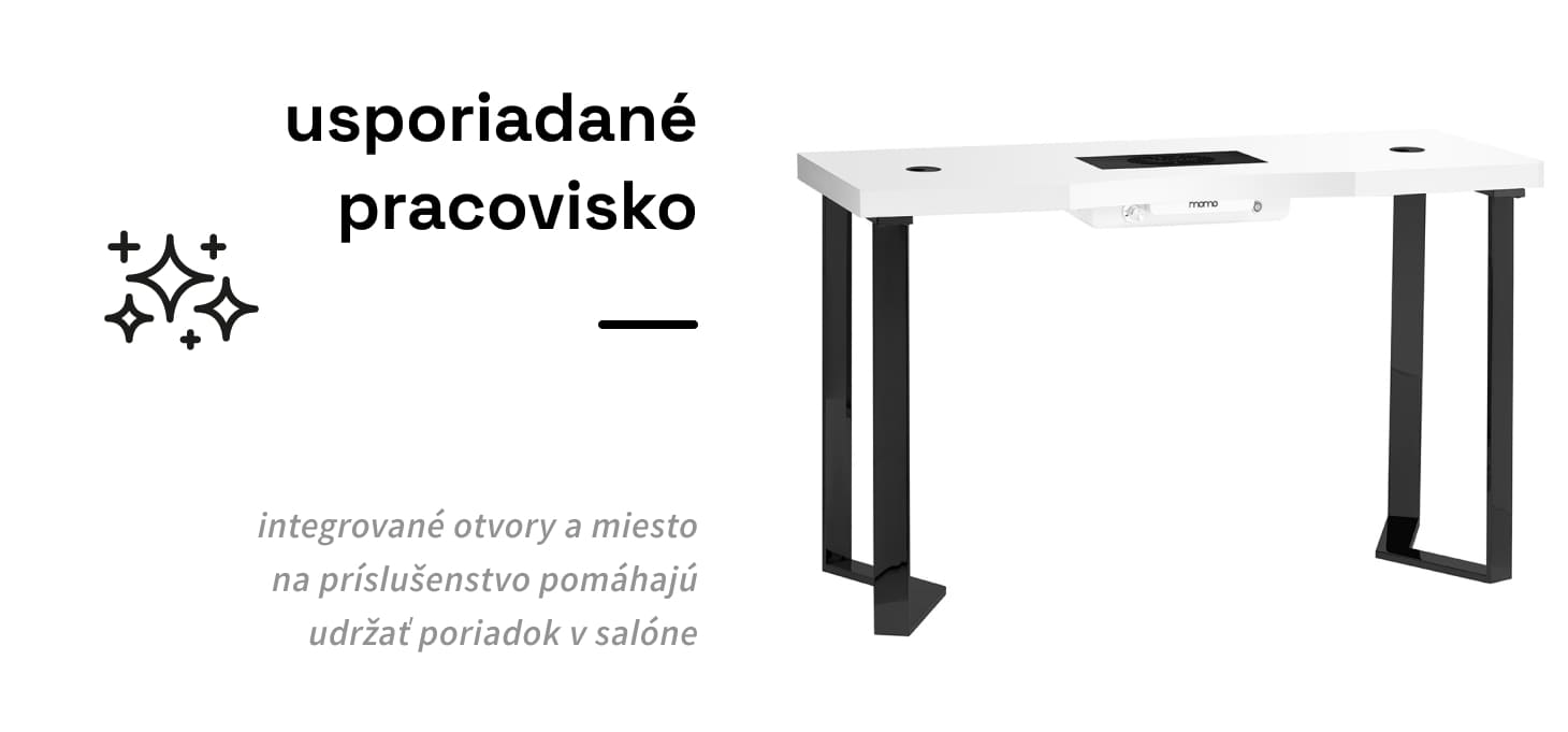 Manikérsky stôl MOMO 05-BL s odsávačkou prachu - detail produktu 4