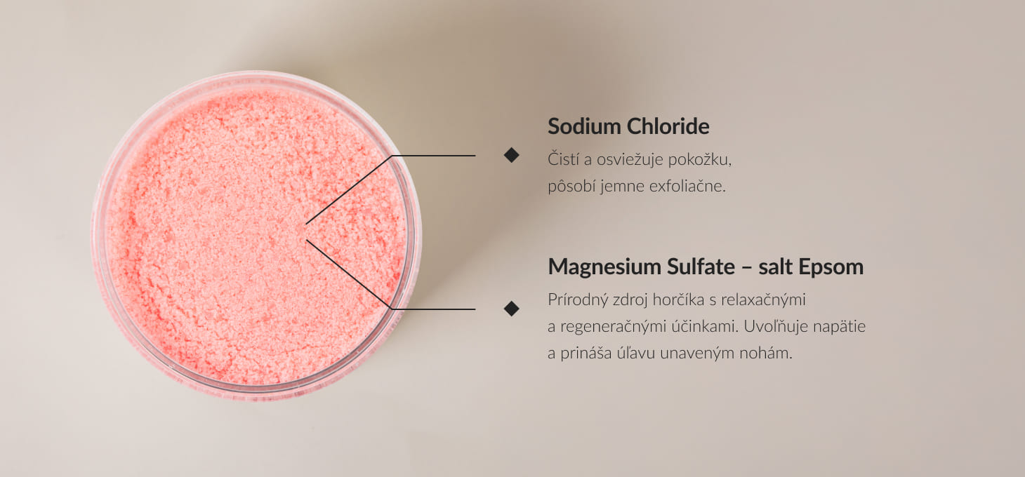 Syis Pink Balance - ružová horčíková soľ do kúpeľa nôh 600g - detail produktu 2