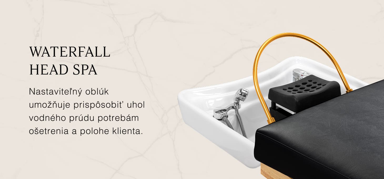 Gabbiano Bali Head Spa ležadlo s umývadlom čierne - detail produktu 4