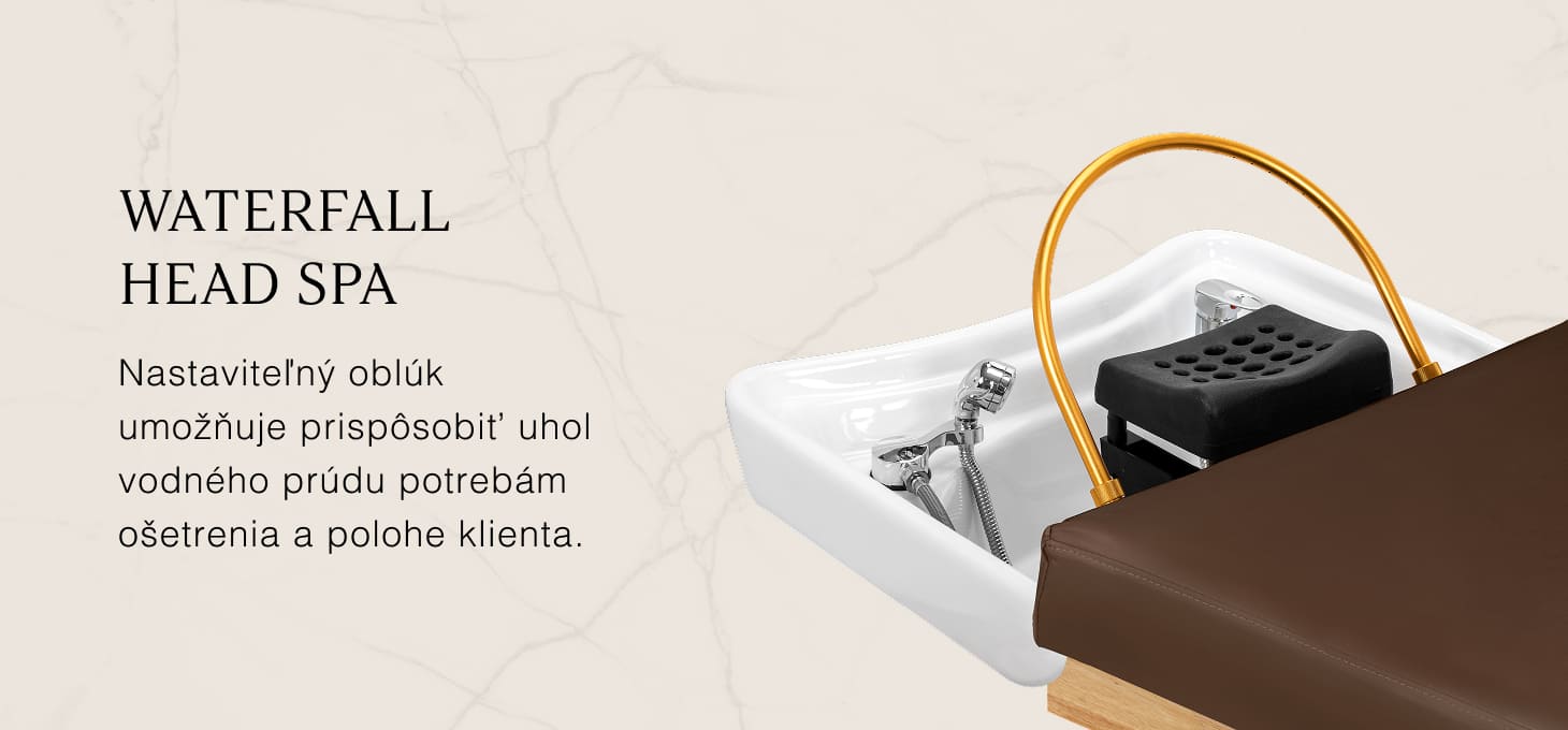 Gabbiano Bali Head Spa ležadlo s umývadlom hnedé - detail produktu 4