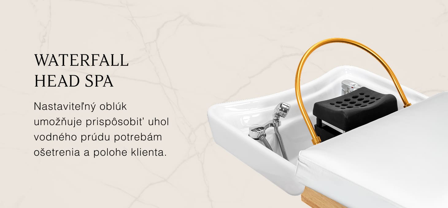Gabbiano Bali Head Spa ležadlo s umývadlom biele - detail produktu 4
