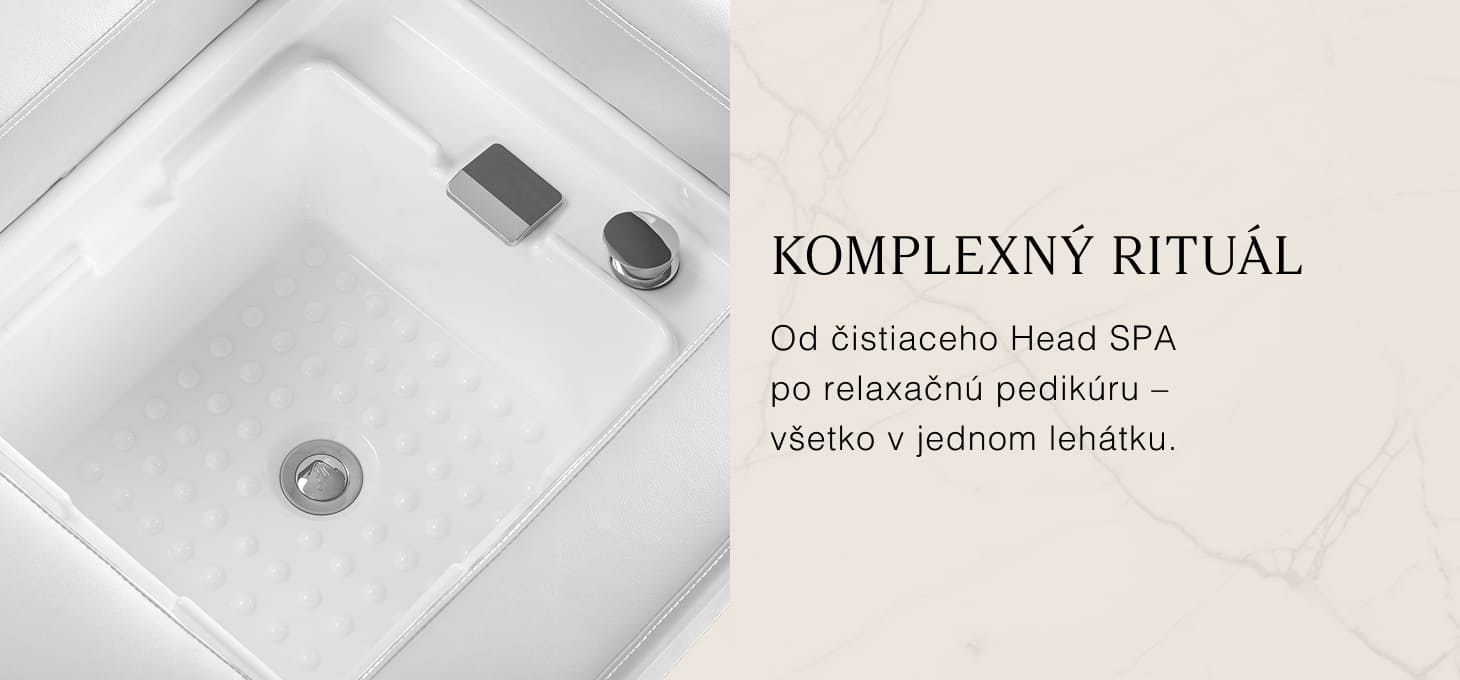 Gabbiano Bali Head Spa ležadlo s umývadlom biele - detail produktu 7