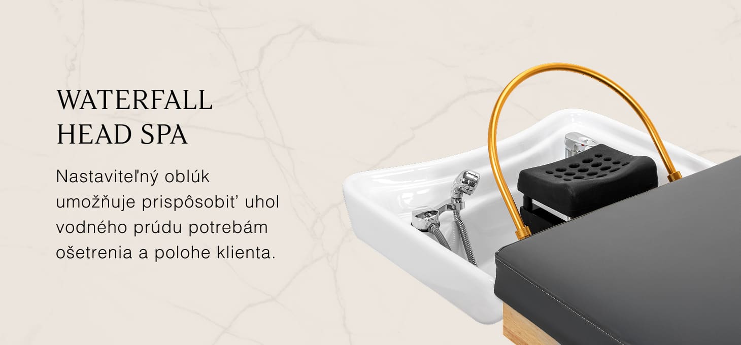 Gabbiano Bali Head Spa ležadlo s umývadlom sivé - detail produktu 4