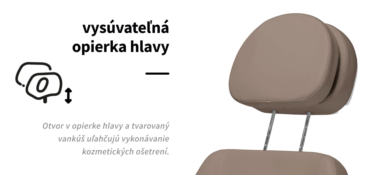 Elektrické kozmetické kreslo SILLON Classic 3x motor hnedé - detail produktu 4