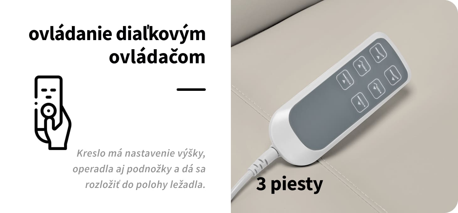 Elektrické kozmetické kreslo SILLON Classic 3x motor béžové - detail produktu 2