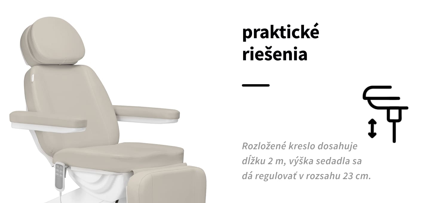 Elektrické kozmetické kreslo SILLON Classic 3x motor béžové - detail produktu 3