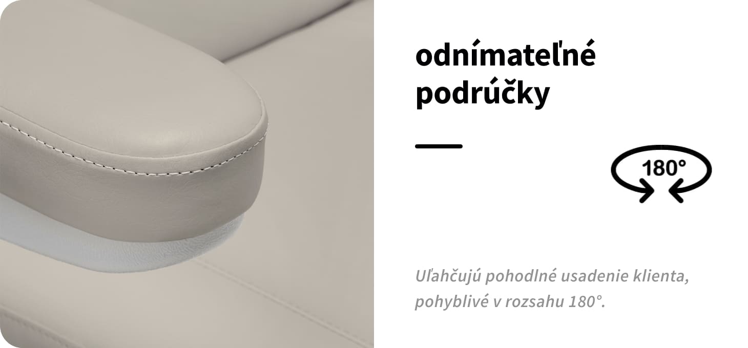 Elektrické kozmetické kreslo SILLON Classic 3x motor béžové - detail produktu 5
