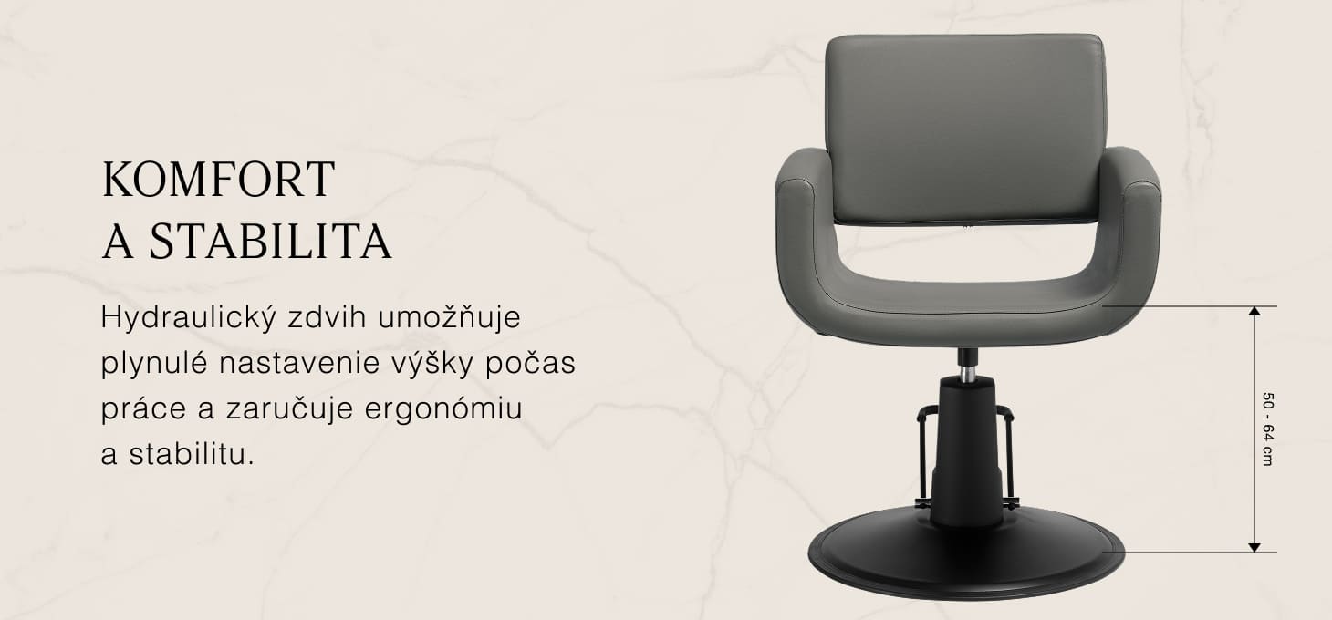 Kadernícke kreslo Gabbiano Mataro sivé - detail produktu 3