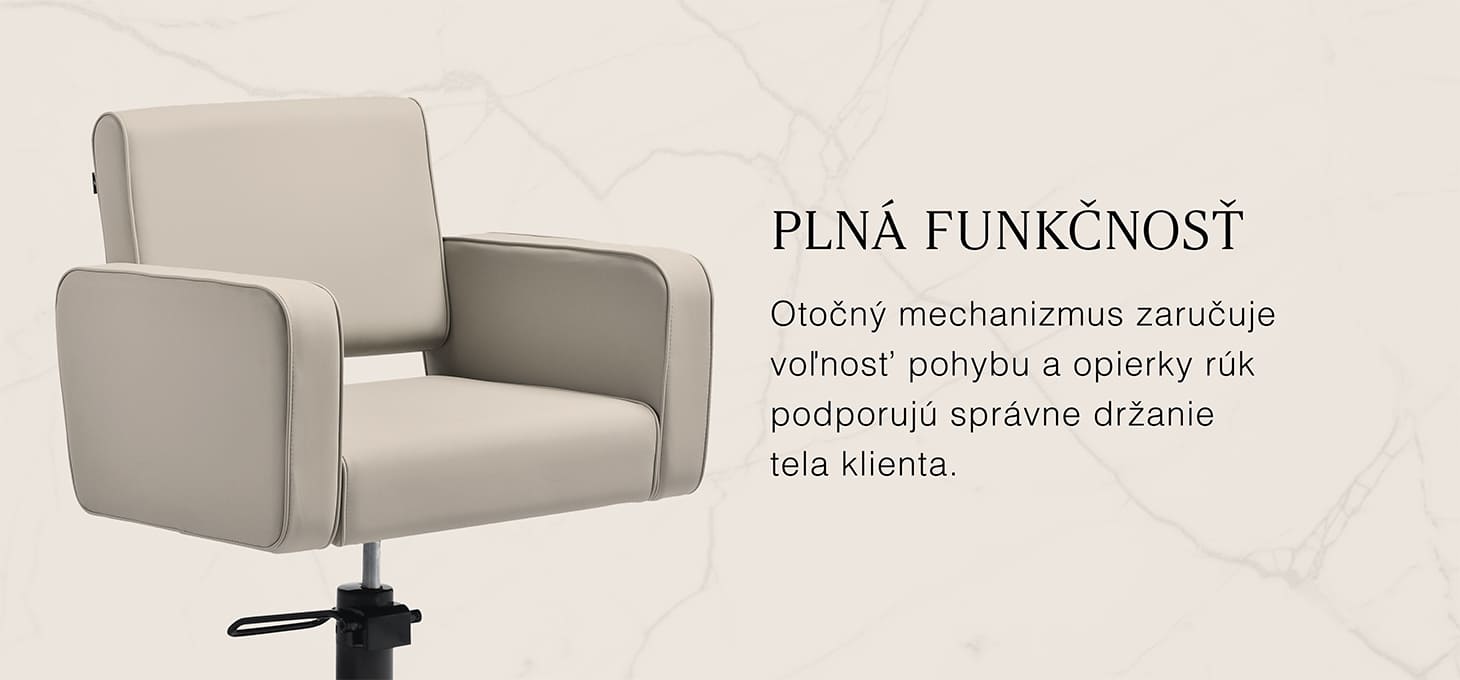 Kadernícky stolička Gabbiano Bilbao, šedo-béžová - detail produktu 3