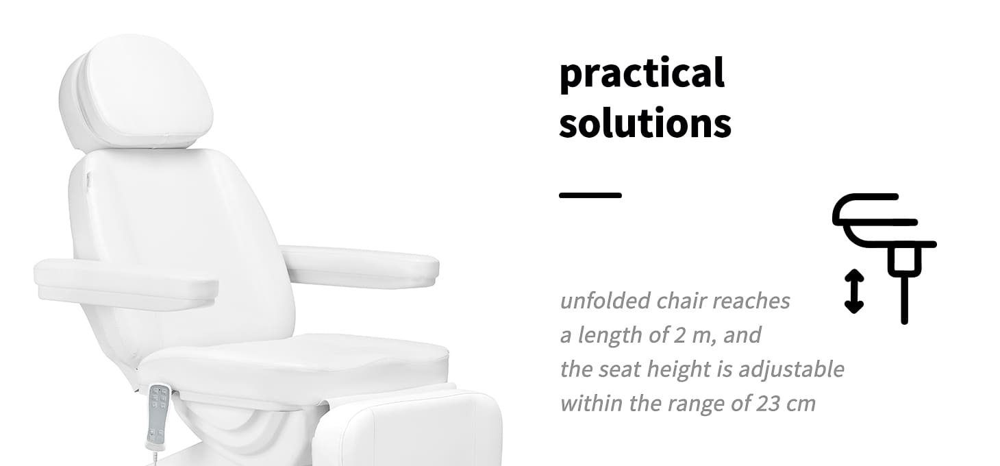 Elektrické kozmetické kreslo SILLON Classic s vyhrievaním 3x motorové - detail produktu 3
