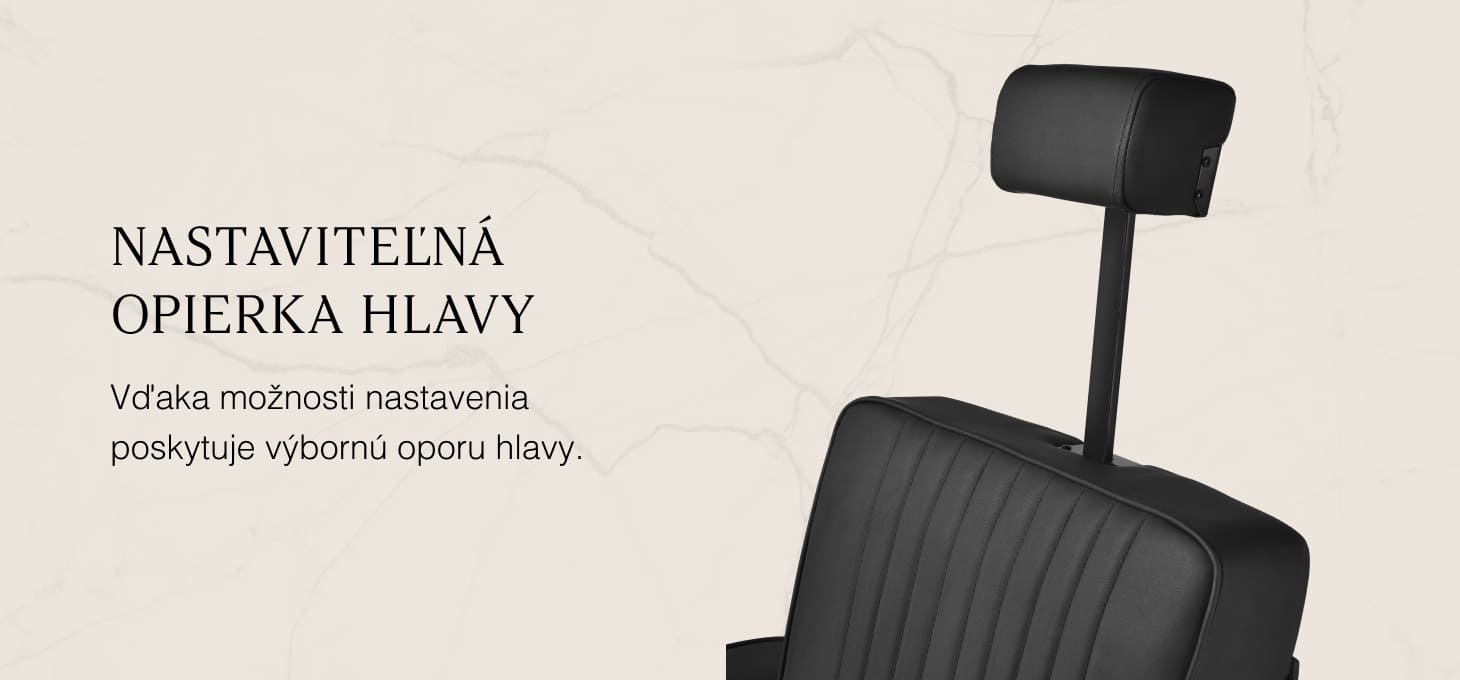 Barberské kreslo Gabbiano Visionerio čierne - detail produktu 4