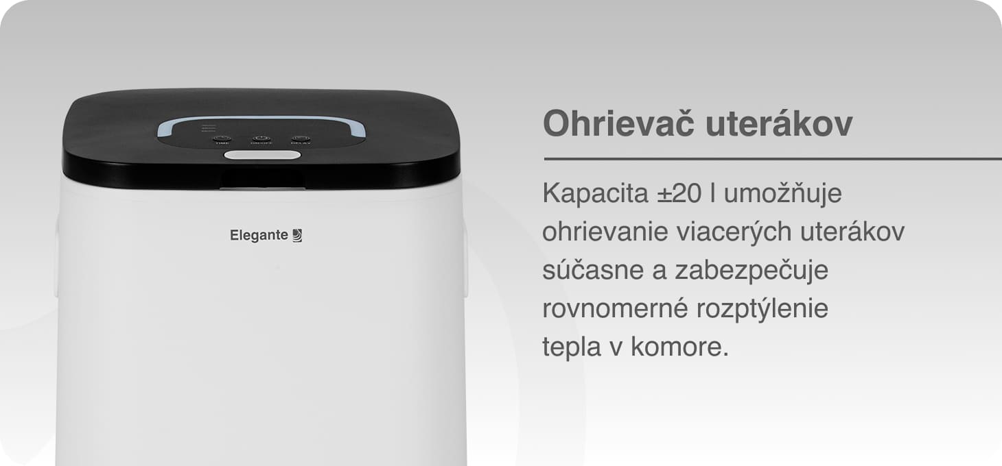 Elegante E3 450W ohrievač uterákov - detail produktu 2
