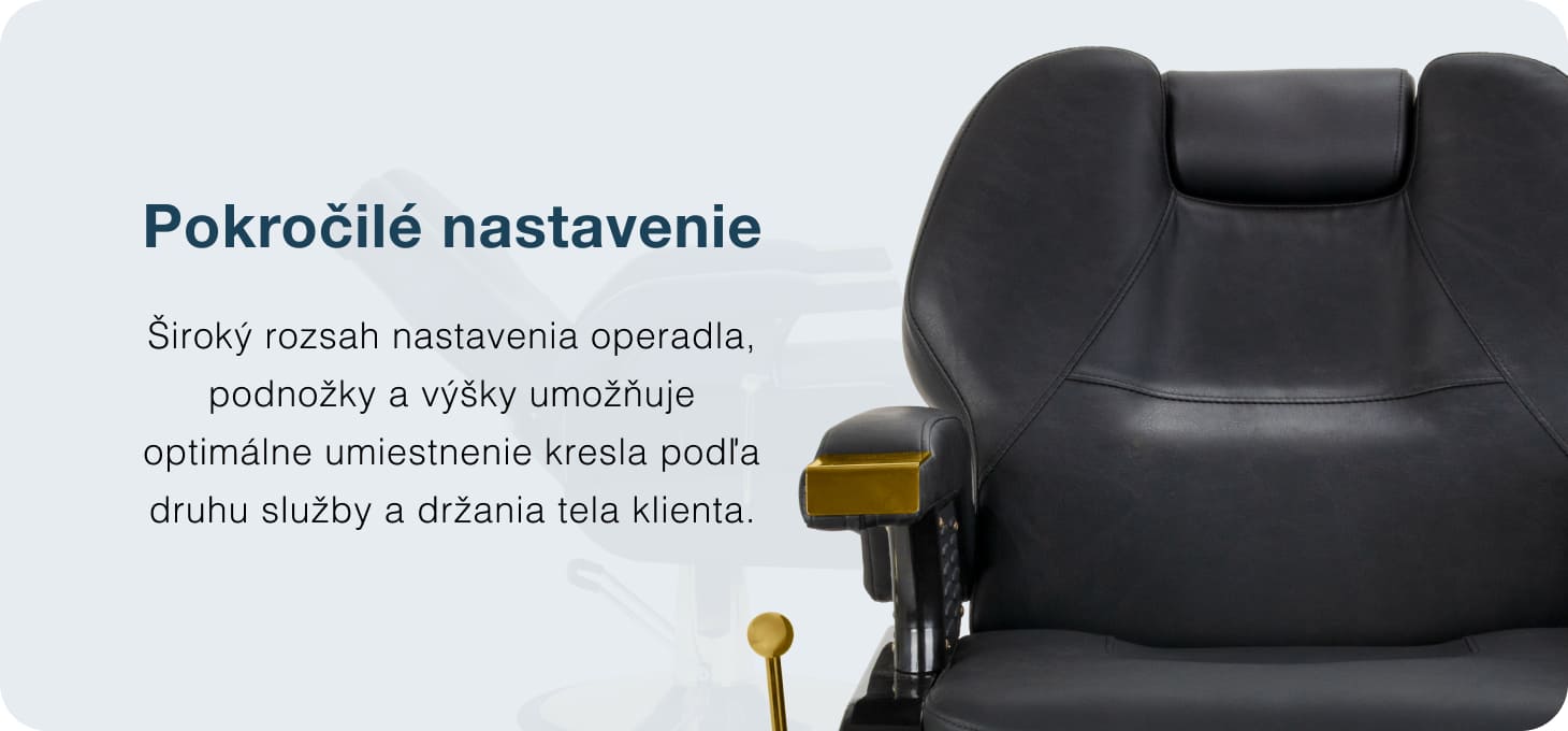 Hair System New York barberské kreslo čierno- zlaté - detail produktu 2