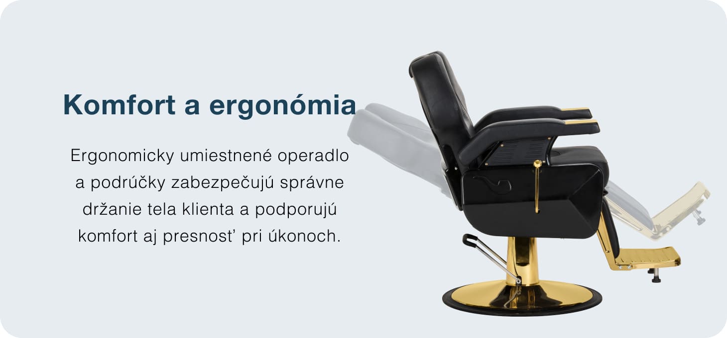 Hair System New York barberské kreslo čierno- zlaté - detail produktu 4