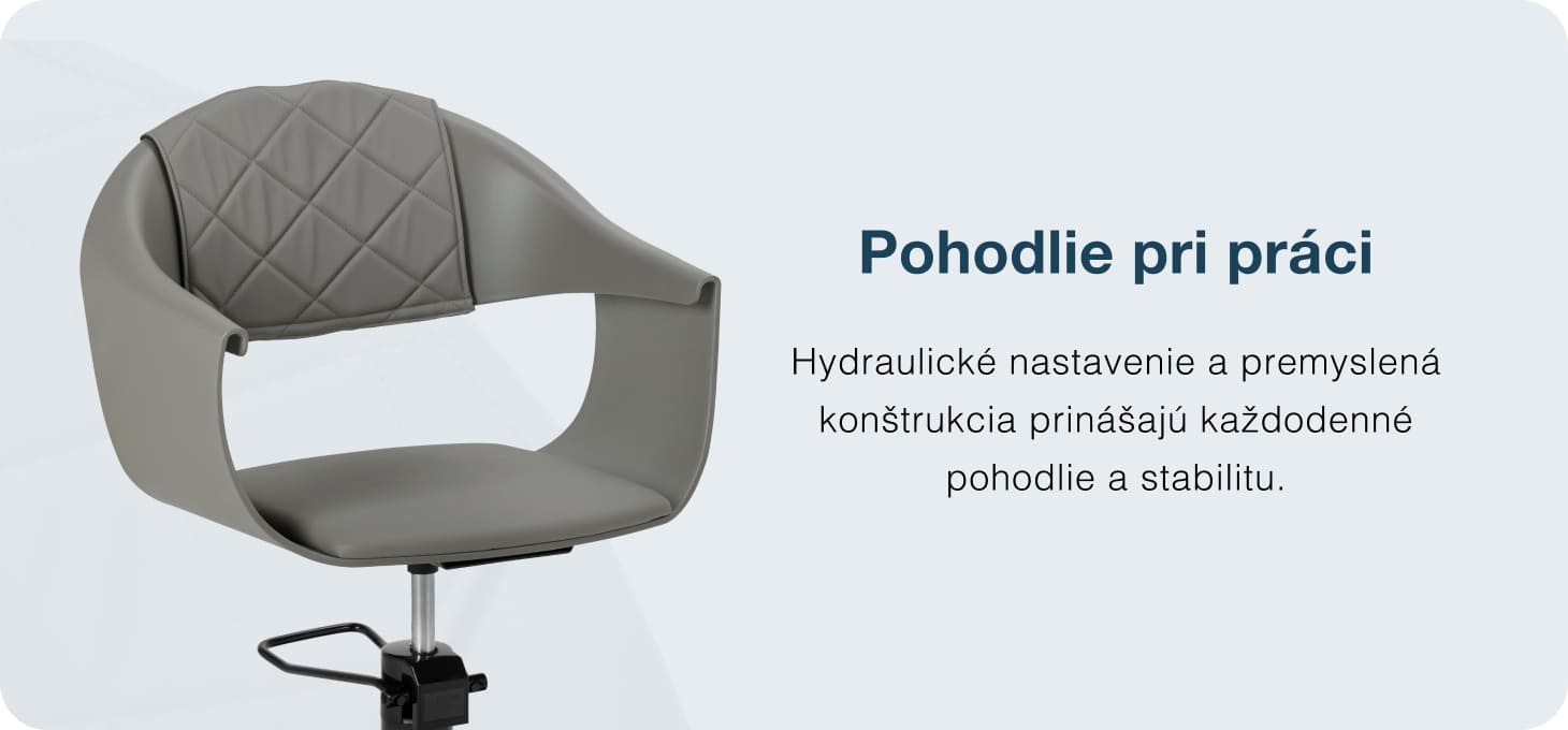 Kadernícke kreslo Hair System Halo čierno-sivé - detail produktu 2