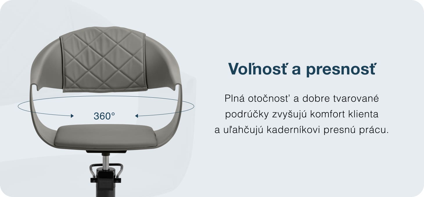 Kadernícke kreslo Hair System Halo čierno-sivé - detail produktu 4