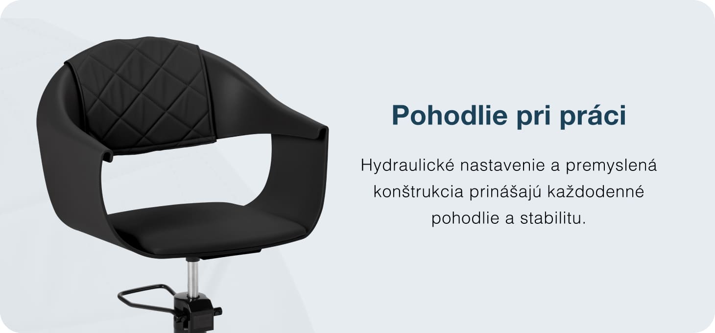 Kadernícke kreslo Hair System Halo čierne - detail produktu 2