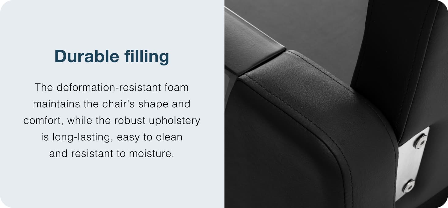 Kadernícky kreslo Hair System Duplex čierne - detail produktu 5