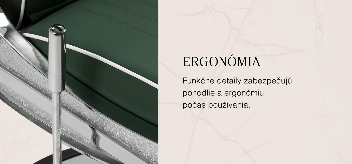 Barberské kreslo Gabbiano Visionerio zelené - detail produktu 5