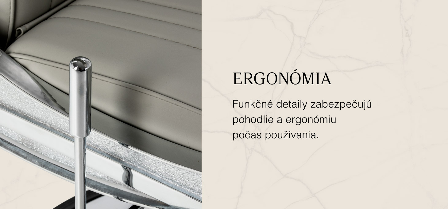 Barberské kreslo Gabbiano Visionerio šedé - detail produktu 5