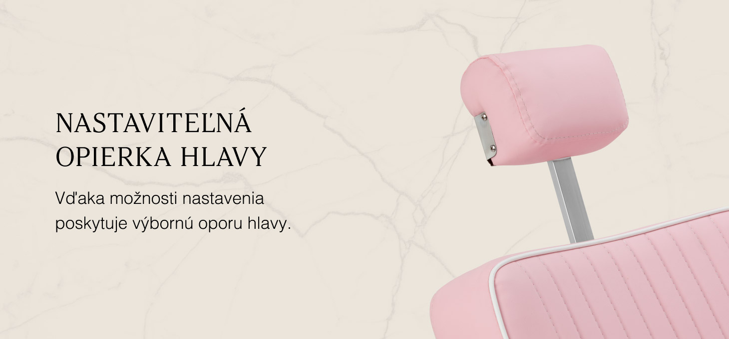 Barberské kreslo Gabbiano Visionerio ružové - detail produktu 4