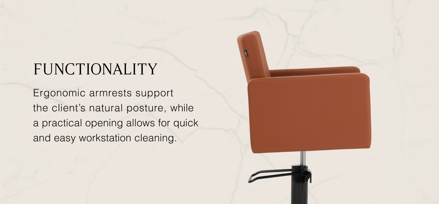 Kadernícke kreslo Gabbiano Vitoria hnedé - detail produktu 4