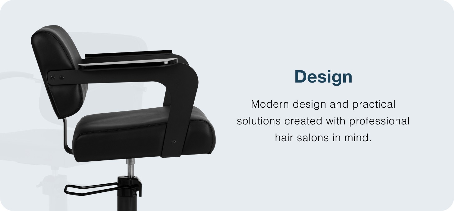 Kadernícky kreslo Hair System Jet čierne - detail produktu 2