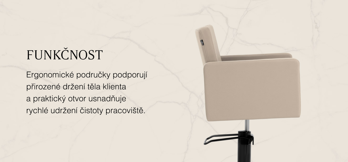 Kadernícke kreslo Gabbiano Vitoria šedo-béžové - detail produktu 4