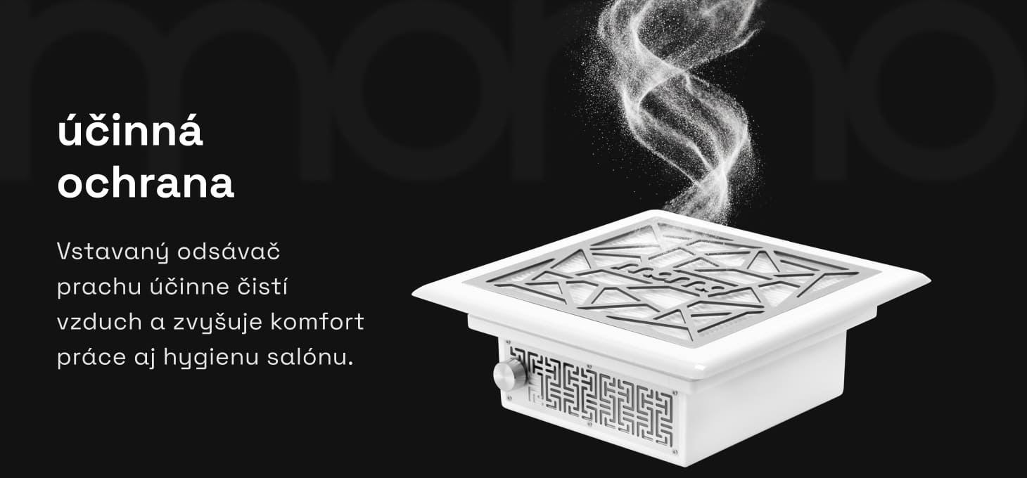 Vstavaná odsávačka prachu na nechty Momo J-404 - detail produktu 2