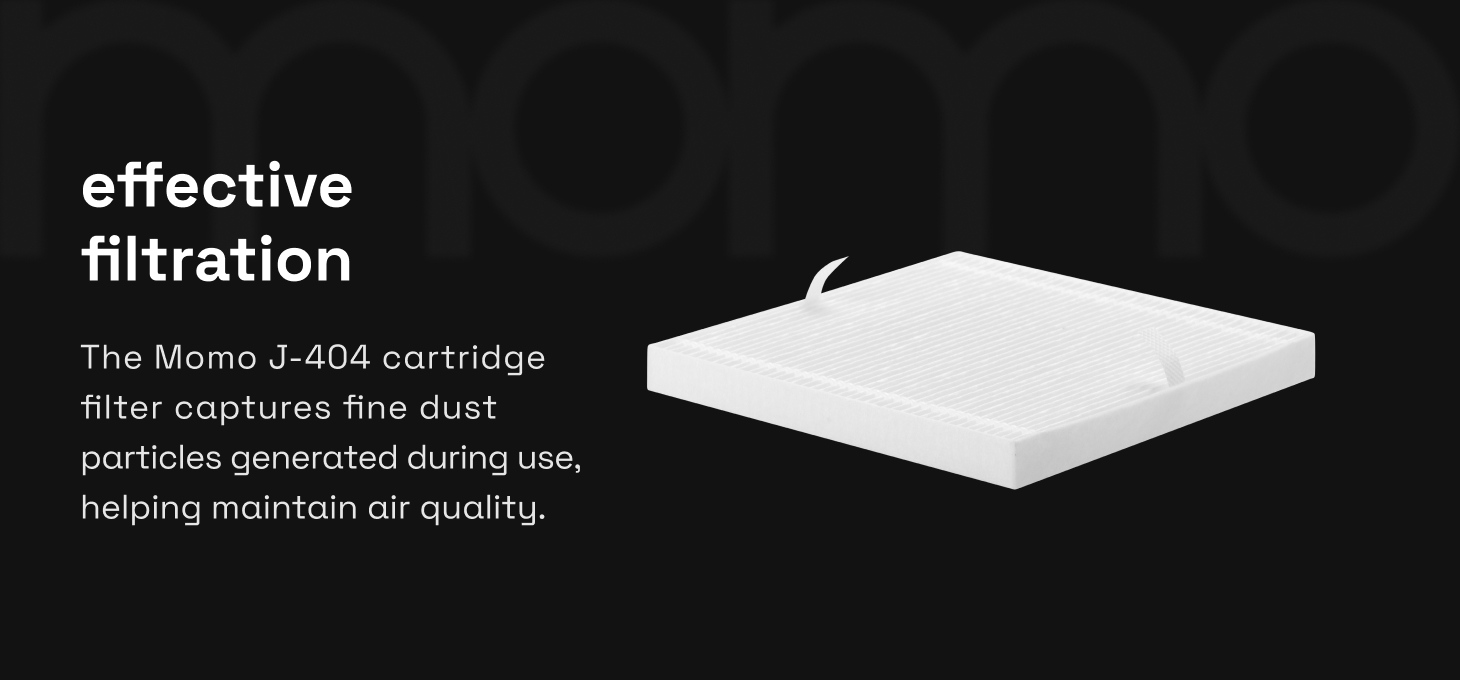 Kazetový filter pre odsávačku prachu na nechty MOMO J-404 - detail produktu 2