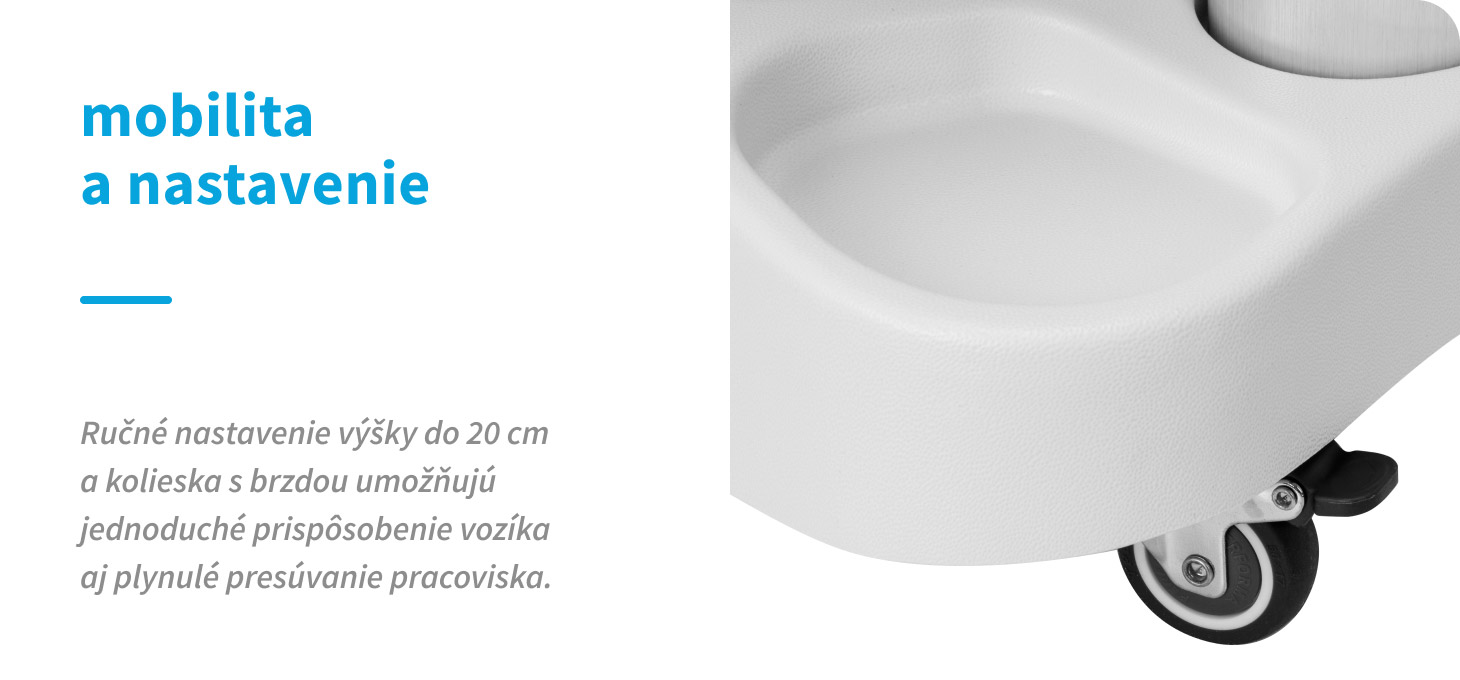 Pedikérska vanička Azzurro s masážnou funkciou + biely vozík - detail produktu 4