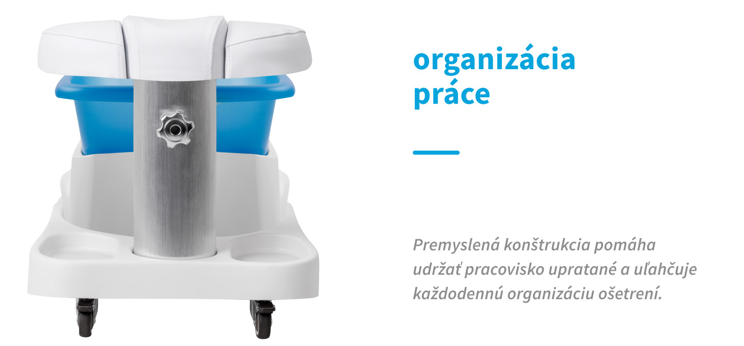 Pedikérska vanička Azzurro s masážnou funkciou + biely vozík - detail produktu 5