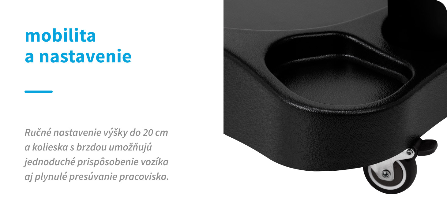 Pedikérska vanička Azzurro s masážnou funkciou + čierny vozík - detail produktu 4